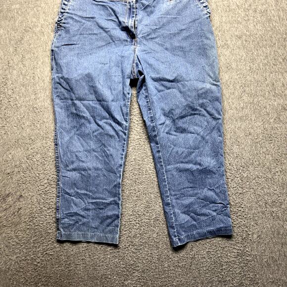 ERIKA Women’s Jeans Size 14 Blue Straight Leg Stretch Waist Comfort Fit - Picture 13 of 16